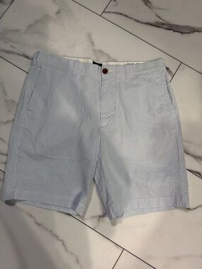 J. Crew Light Blue Seersucker Stripe Men's Shorts